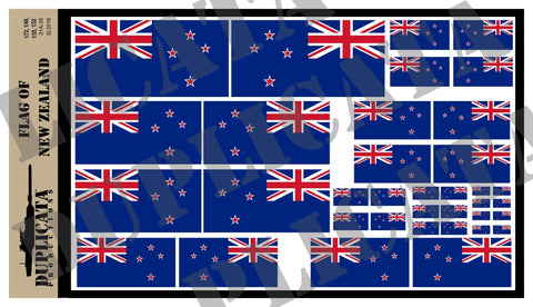 Flag of New Zealand - 1/72, 1/48, 1/35, 1/32 Scales - Duplicata Productions