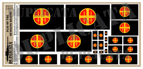 Quisling Regime Flag - 1/72, 1/48, 1/35, 1/32 Scales - Duplicata Productions