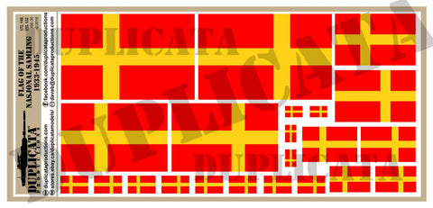 Nasjonal Samling (National Union) Flag - 1/72, 1/48, 1/35, 1/32 Scales - Duplicata Productions