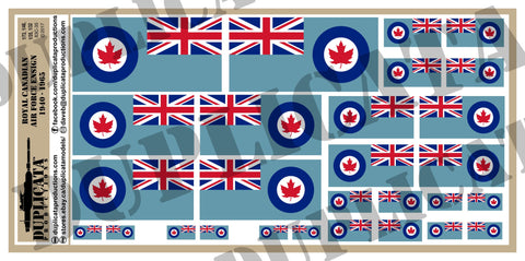 Royal Canadian Air Force Ensign Flag (1940 - 1965) - 1/72, 1/48, 1/35, 1/32 Scales - Duplicata Productions