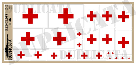 Red Cross Flag - 1/72, 1/48, 1/35, 1/32 Scales - Duplicata Productions