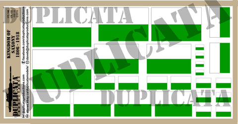 Flag of the Kingdom of Saxony (1806-1918) - 1/72, 1/48, 1/35, 1/32 Scales - Duplicata Productions