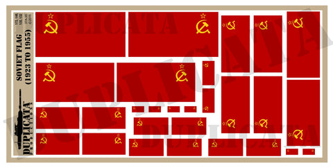 Soviet Flag (1923 to 1955) - 1/72, 1/48, 1/35, 1/32 Scales - Duplicata Productions