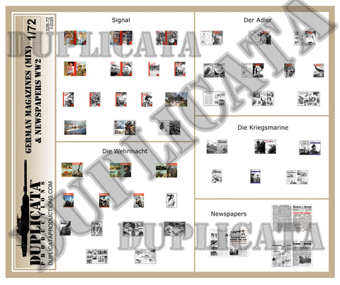 German Magazines & Newspapers - WW2 - 1/72 Scale - Duplicata Productions