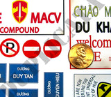 Traffic / Street Signs, Hue City - Vietnam War - 1/35 Scale - Duplicata Productions