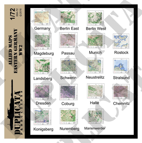 Allied Maps, Eastern Germany - WW2 - 1/72 Scale - Duplicata Productions