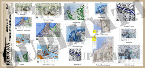 Allied Maps - The Netherlands (Holland) #1, WW2 - 1/35 Scale - Duplicata Productions