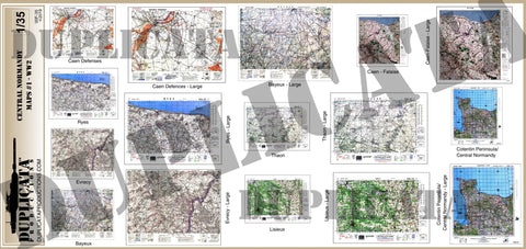 Allied Maps - Central Normandy, France #1 - WW2 - 1/35 Scale - Duplicata Productions