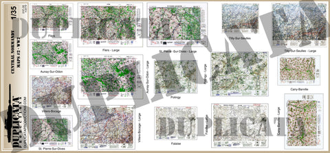 Allied Maps - Central Normandy, France #2 - WW2 - 1/35 Scale - Duplicata Productions