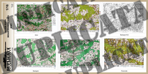 Allied Maps - Ardennes, Belgium - WW2 - 1/16 Scale (120mm)