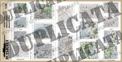 Allied Maps - Northern & Western Belgium - WW2 - 1/35 Scale