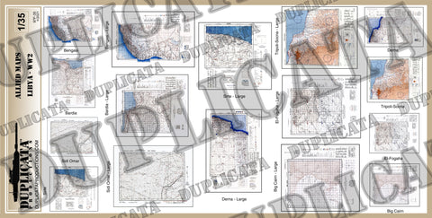 Allied Maps - Libya (North Africa) - WW2 - 1/35 Scale