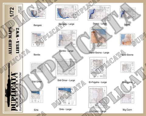 Allied Maps - Libya (North Africa) - WW2 - 1/72 Scale