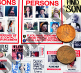 Modern Missing Person Posters  - 1/24 Scale (2 sheets) - Duplicata Productions