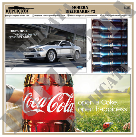 Modern Billboards #2 - 1/35 Scale - Duplicata Productions