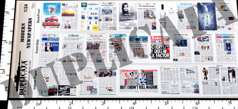 Modern Newspapers - 1/24 Scale - Duplicata Productions