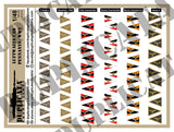 German Luftwaffe Staff Car Pennants, WW2 - 1/48 Scale - Duplicata Productions