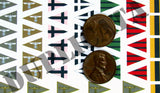 German Wehrmacht Staff Car Pennants, WW2 - 1/35 Scale - Duplicata Productions