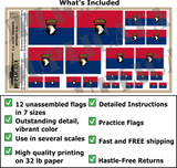 101st Airborne Division Flags (Screaming Eagles) - 1/72, 1/48, 1/35, 1/32 Scales - Duplicata Productions