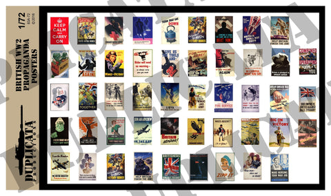 British WW2 Propaganda Posters - 1/72 Scale - Duplicata Productions