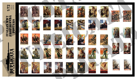 Italian WW2 Propaganda Posters - 1/72 Scale - Duplicata Productions