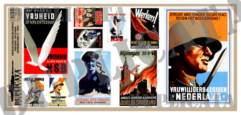 Occupied Netherlands - WW2 Propaganda Posters #1 - 1/35 Scale - Duplicata Productions