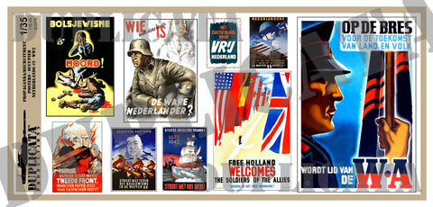 Occupied Netherlands - WW2 Propaganda Posters #2 - 1/35 Scale - Duplicata Productions