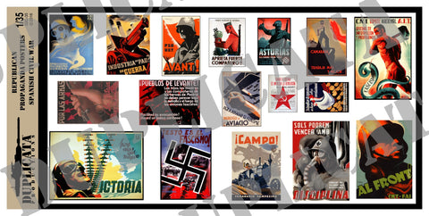 Republican Propaganda Posters - Spanish Civil War - 1/35 Scale - Duplicata Productions