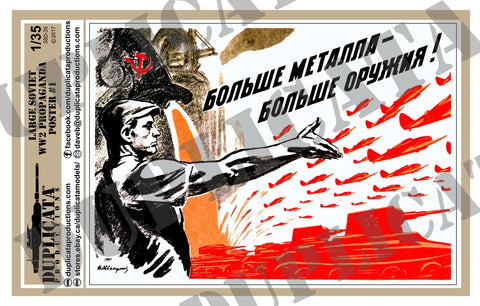 Soviet WW2 Propaganda Posters, Large #1 - 1/35 Scale - Duplicata Productions