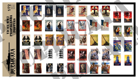 Vichy France WW2 Propaganda Posters - 1/72 Scale - Duplicata Productions
