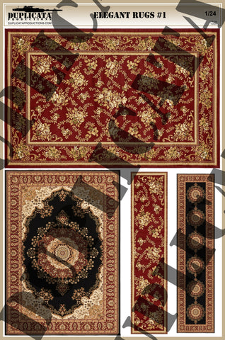 Elegant Rugs #1 - 1/24 Scale - Duplicata Productions