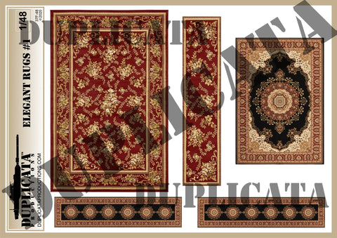 Elegant Rugs #1 - 1/48 Scale - Duplicata Productions