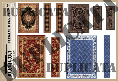 Elegant Rugs #1 - 1/72 Scale - Duplicata Productions