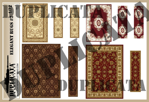 Elegant Rugs #2 - 1/72 Scale - Duplicata Productions