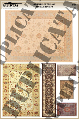 Oriental/Persian/Afghan Rugs #3 - 1/24 Scale - Duplicata Productions