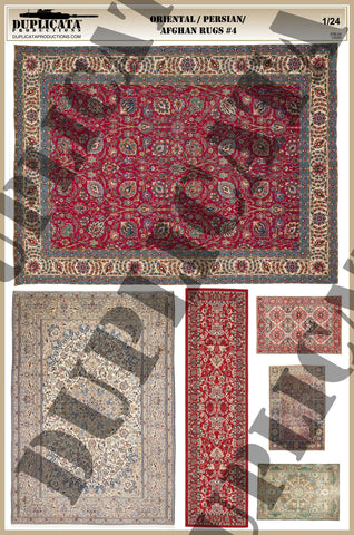 Oriental/Persian/Afghan Rugs #4 - 1/24 Scale - Duplicata Productions