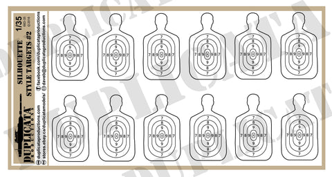 Silhouette Style Targets #2 - 1/35 Scale - Duplicata Productions