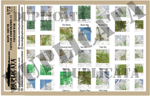 Maps - Vietnam War - South Vietnam (North/DMZ) - 1/72 Scale - Duplicata Productions