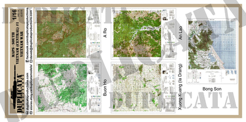 Maps - Vietnam War - South Vietnam (Central) #1 - 1/16 (120mm) Scale - Duplicata Productions