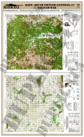 Maps - Vietnam War - South Vietnam (Central) #1 - 1/6 Scale - Duplicata Productions