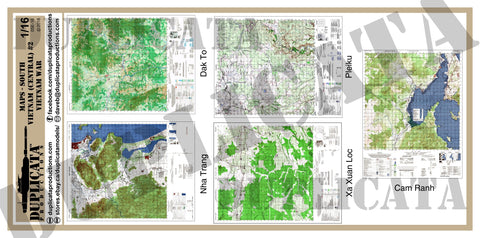 Maps - Vietnam War - South Vietnam (Central) #2 - 1/16 (120mm) Scale - Duplicata Productions