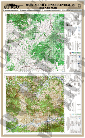 Maps - Vietnam War - South Vietnam (Central) #3 - 1/6 Scale - Duplicata Productions