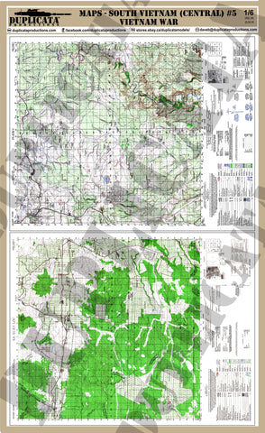 Maps - Vietnam War - South Vietnam (Central) #5 - 1/6 Scale - Duplicata Productions