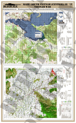 Maps - Vietnam War - South Vietnam (Central) #6 - 1/6 Scale - Duplicata Productions