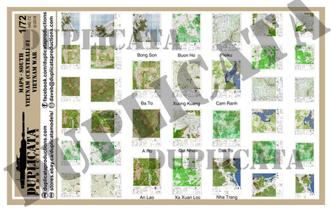Maps - Vietnam War - South Vietnam (Central) - 1/72 Scale - Duplicata Productions