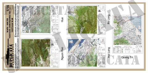 Maps - Vietnam War - South Vietnam (North/DMZ) #2 - 1/16 (120mm) Scale - Duplicata Productions