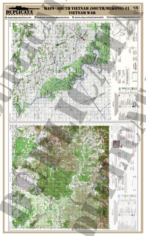 Maps - Vietnam War - South Vietnam (South/Mekong) #1 - 1/6 Scale - Duplicata Productions