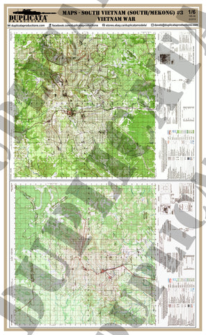 Maps - Vietnam War - South Vietnam (South/Mekong) #3 - 1/6 Scale - Duplicata Productions