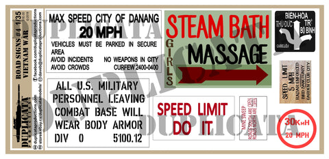 Road Signs #4 - Vietnam War - 1/35 Scale - Duplicata Productions