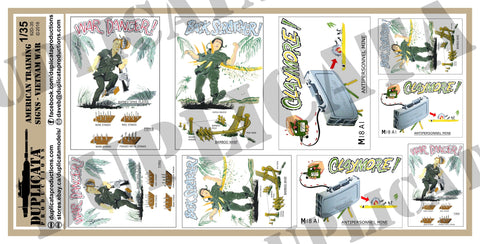 American Training Signs - Vietnam War - 1/35 Scale - Duplicata Productions